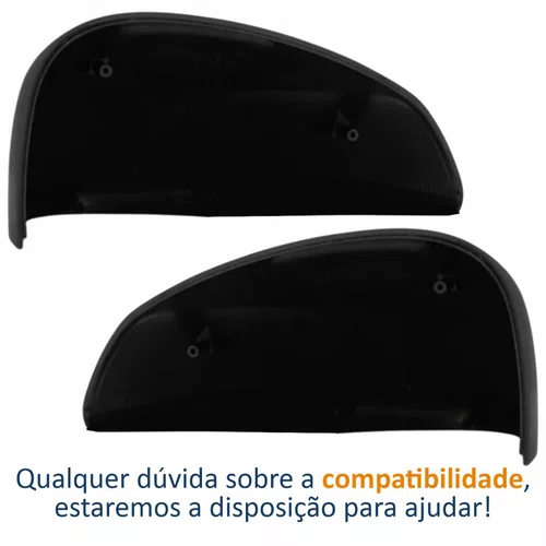Par Capa Retrovisor Fiat Idea 2011 Até 2016 Sem Furo Liso