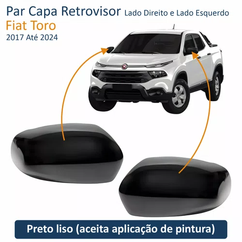 Par Capa Retrovisor Fiat Toro 2017 Até 2024 ORIGINAL