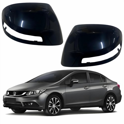 Par Capa Retrovisor Honda Civic 2012 2013 2014 2015 2016 Com Furo