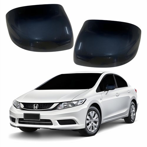 Par Capa Retrovisor Honda Civic 2012 Até 2016 Sem Furo Para Pisca