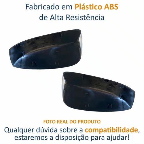 Par Capa Retrovisor Vw Saveiro G6 2013 Até 2016 METAGAL Sem Furo Texturizado