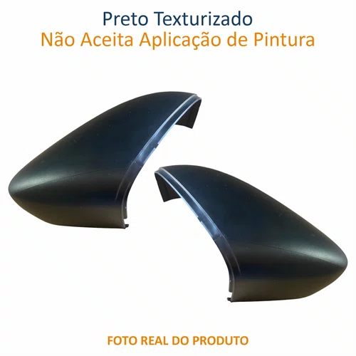 Par Capa Retrovisor Vw Saveiro G6 2013 Até 2016 METAGAL Sem Furo Texturizado
