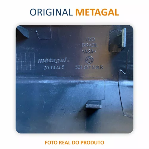 Par Capa Retrovisor Vw Voyage G6 2013 Até 2016 METAGAL Sem Furo Texturizado
