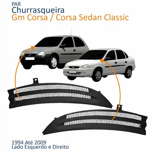 Par Churrasqueira Gm Corsa Sedan Classic 1994 Até 2009
