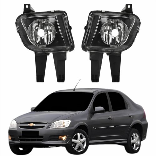 Par de Farol Auxiliar De Milha Gm Prisma 2007 Até 2012