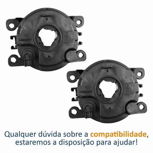 Par de Farol Auxiliar De Milha Renault Sandero Lente Acrílico