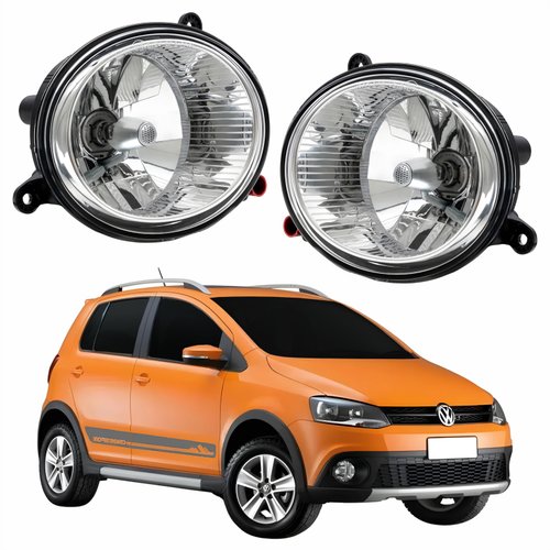 Par de Farol Auxiliar De Milha Vw Crossfox 2011 Até 2014 Original Arteb
