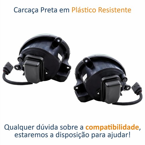 Par de Farol Auxiliar De Milha Vw Crossfox 2011 Até 2014 Original Arteb