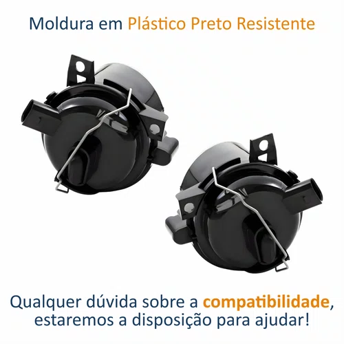 Par de Farol Auxiliar De Milha Vw Gol G4 2005 Até 2008 Fox 2003 Até 2010 Polo 2003 Até 2006 Sem Defletor