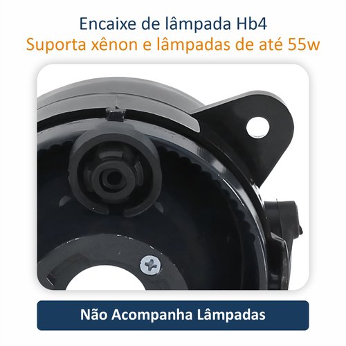 Par de Farol Auxiliar De Milha Vw Gol G5 2009 Até 2012 Golf 2008 Até 2013 Fox 2011 Até 2014 Polo 2007 Até 2012 Original Arteb
