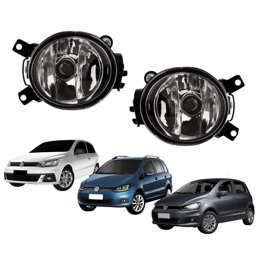 Par de Farol Auxiliar de Milha Vw Gol G7 Fox Spacefox 2015 Até 2019
