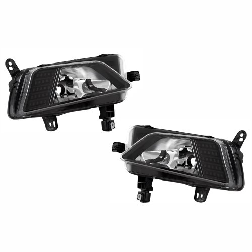 Par de Farol Auxiliar de Milha Vw Polo 2017 Até 2022 Máscara Preta
