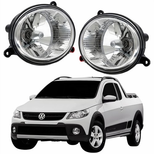 Par de Farol Auxiliar De Milha Vw Saveiro Cross G5 2009 Até 2013 Original Arteb