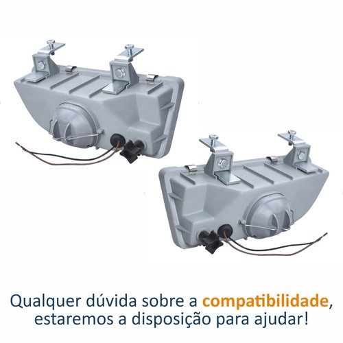 Par de Farol Auxiliar Vw Gol 1987 Até 1996 Parati 1987 Até 1995 Saveiro 1986 Até 1997 Voyage 1986 Até 1995 Original Arteb