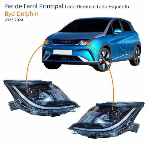 Par de Farol Byd Dolphin 2023 2024 Full Led