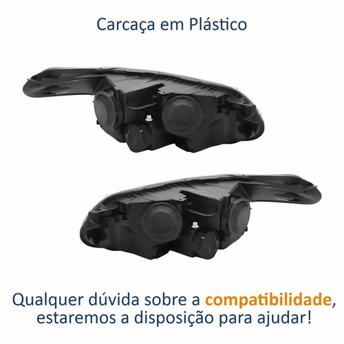 Par de Farol Citroen C3 Picasso 2011 Até 2015 Cromado Depo