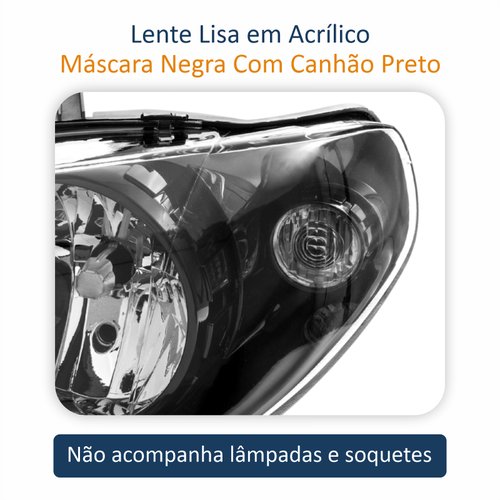 Par Faróis Fiat Palio G3 2003 2004 2005 2006 2007 2008 2009 2010 2011 2012 2013 2014 Siena Strada Weekend G3 2003 2004 2005 2006 2007 2008 2009 2010 2011 2012 Original Máscara Negra Canhão Preto Foco Duplo