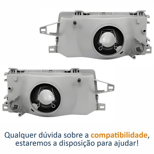 Par de Farol Fiat Prêmio 1991 Até 1996 Lente De Vidro