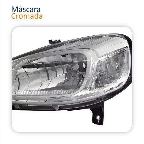 Par Farol Principal Fiat Uno Vivace 2015 Até 2021 Cromado