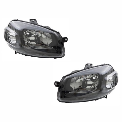 Par de Farol Fiat Uno Way Vivace Fiorino 2010 Até 2019 Máscara Negra
