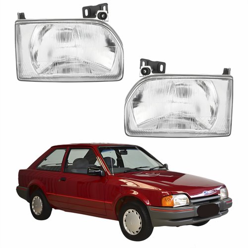 Par de Farol Ford Escort Hobby 1986 Até 1996 Original Arteb