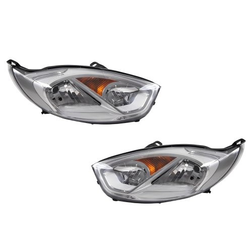 Par de Farol Ford Fiesta 2011 2012 2013 2014 Máscara Cromada