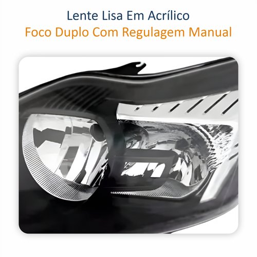 Par de Farol Ford Focus 2009 Até 2013 Máscara Negra