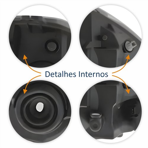 Par Farol Principal Ford Ka 2008 Até 2014 Máscara Negra