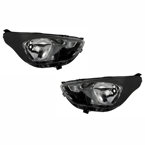 Par de Farol Ford Ka 2019 Até 2022 Máscara Negra