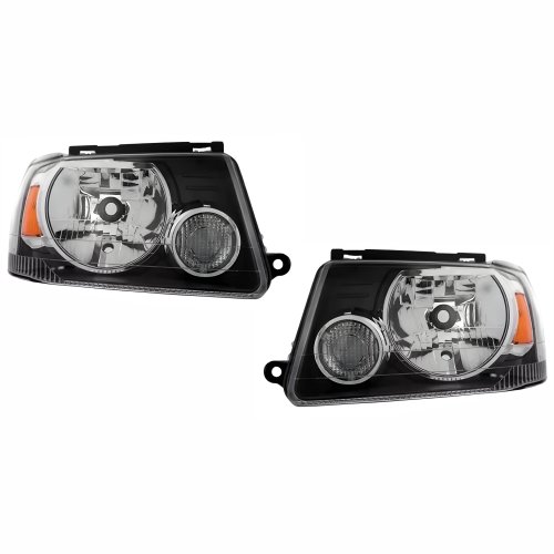 Par de Farol Ford Ranger 2005 Até 2009 Máscara Negra