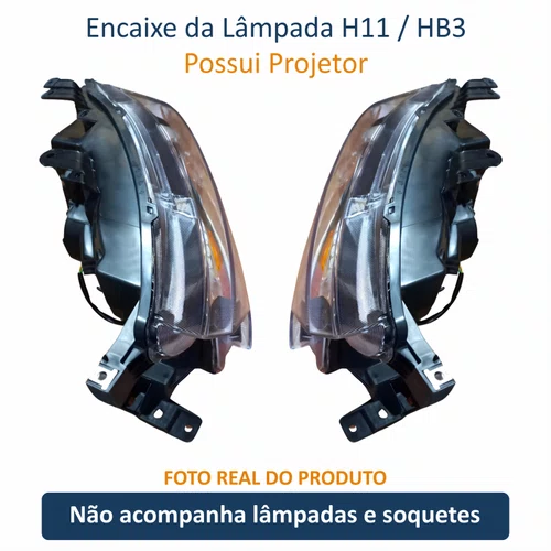 Par de Farol Ford Ranger 2017 Até 2023 Máscara Negra Com Projetor