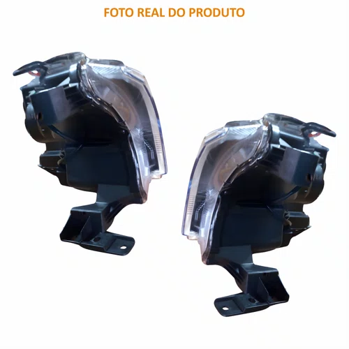 Par de Farol Ford Ranger 2017 Até 2023 Máscara Negra Com Projetor