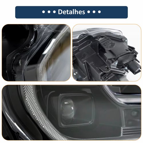 Par de Farol Ford Ranger Raptor 2024 2025 Full Led Com Projetor Com Reator