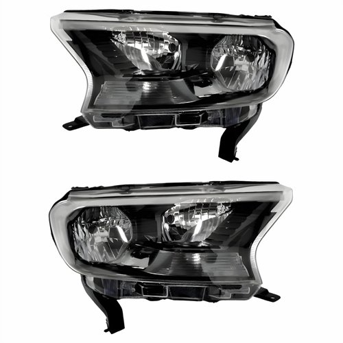 Par Farol Ford Ranger Xls 2017 Até 2023 Máscara Negra