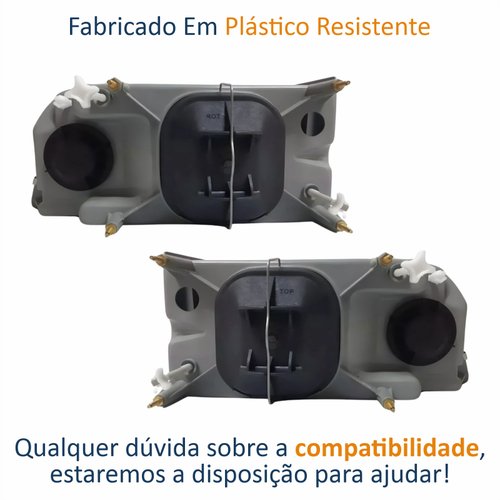 Par de Farol Gm D20 1993 Até 1995 Com Auxiliar de Milha Original Arteb