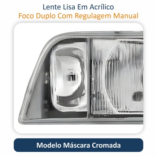 Par de Farol Gm D20 1993 Até 1995 Com Auxiliar de Milha Original Arteb
