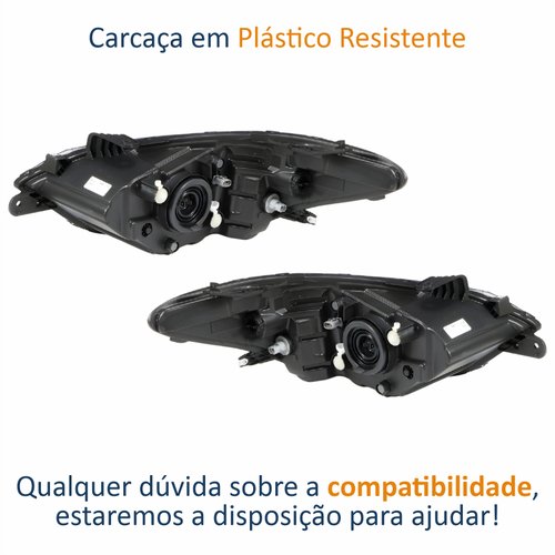 Par de Farol Gm Onix 2017 Até 2019 Com LED