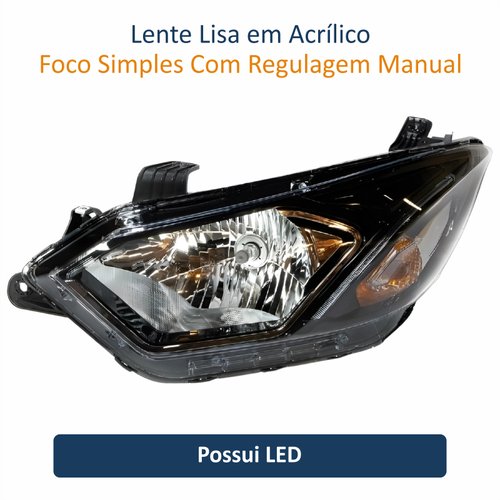 Par de Farol Gm Onix 2017 Até 2019 Original Arteb Com LED