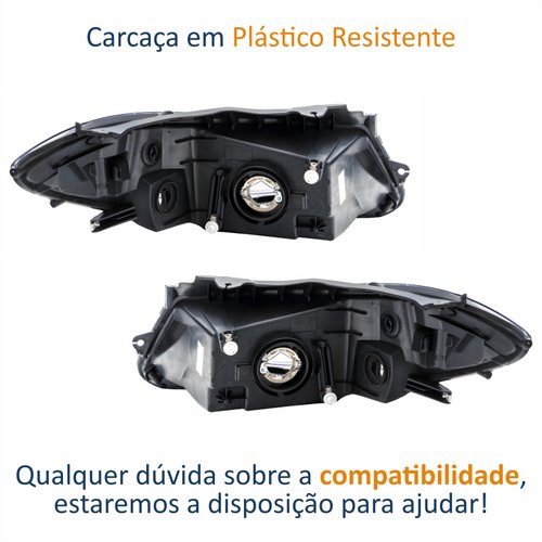 Par de Farol Gm Onix Joy 2017 até 2019 Original Arteb Fumê