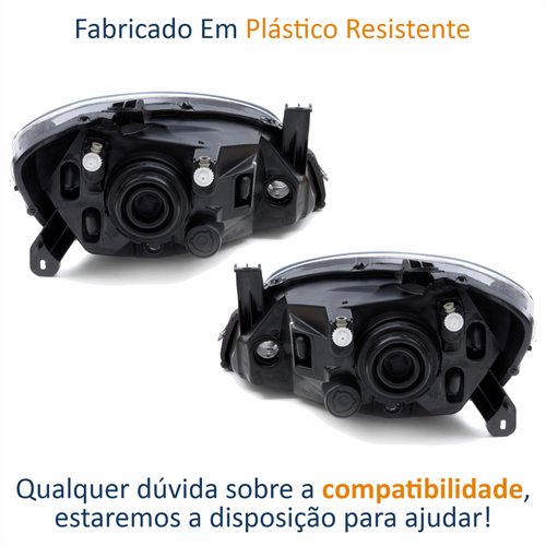 Par de Farol Gm Prisma 2007 Até 2012 Original Arteb Máscara Negra