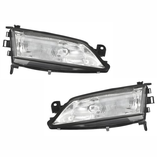Par de Farol Gm Vectra 1997 Até 1999 Máscara Cromada