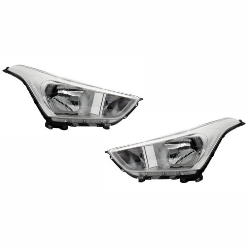 Par de Farol Hyundai Creta 2017 Até 2020 Máscara Cromada