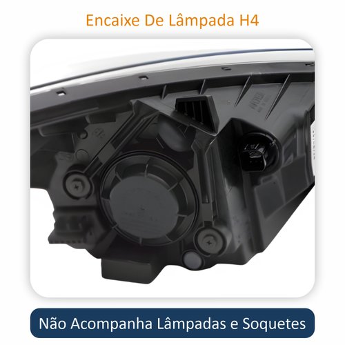 Par de Farol Hyundai Hb20 2012 Até 2019 Original Arteb Máscara Cromada