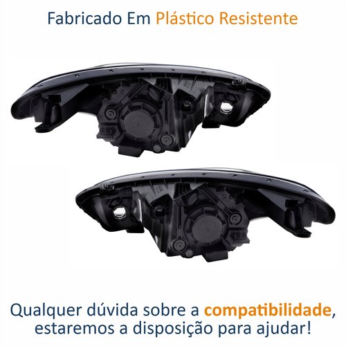 Par de Farol Hyundai HB20X Sedan 2012 Até 2016 Original Arteb Máscara Negra Com Friso Cromado
