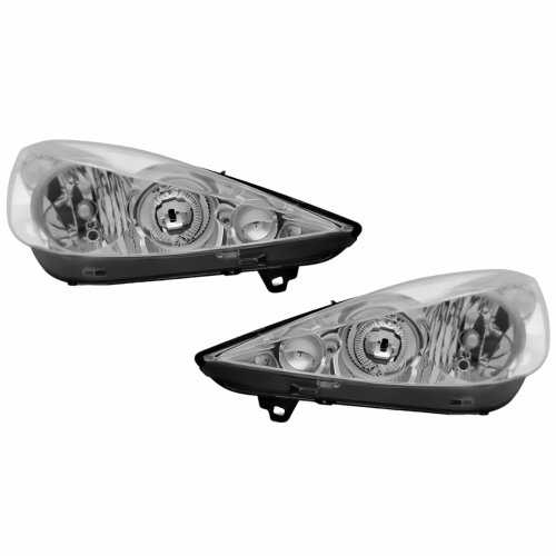 Par de Farol Peugeot 207 2007 até 2015 Máscara Cromada