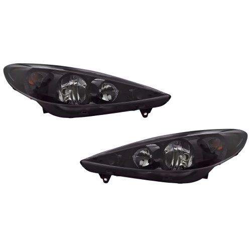 Par de Farol Peugeot 207 2009 Até 2014 Máscara Negra