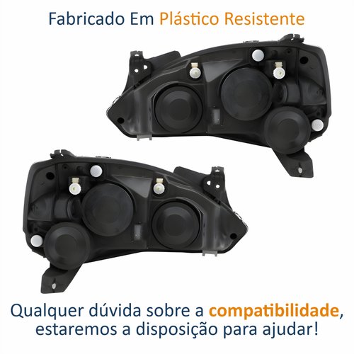 Par Faróis Principais Chevrolet Corsa 2003 2004 2005 2006 2007 2008 2009 2010 2011 2012 Montana 2003 2004 2005 2006 2007 2008 2009 2010 Original Pisca Raiado Máscara Cromada