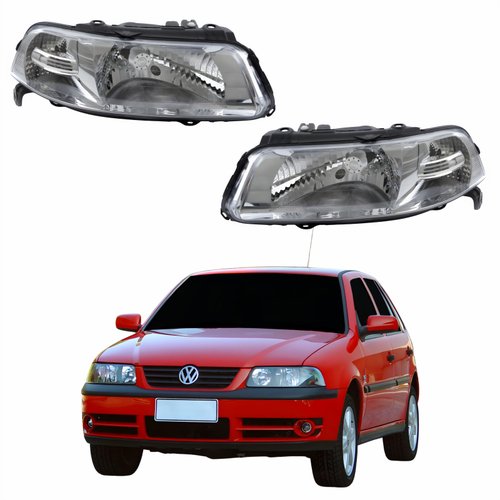 Par de Farol Principal Vw Gol 1999 Até 2005 Original Arteb