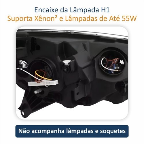 Par de Farol Renault Captur 2017 Até 2021 TYC Com Friso Cromado