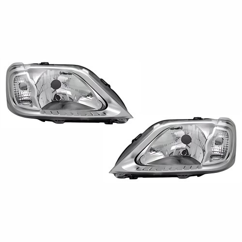 Par de Farol Renault Logan 2007 Até 2010 Máscara Cromada